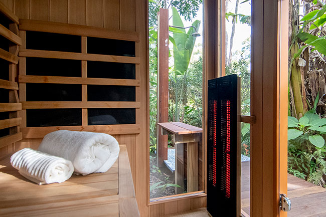 Inside view of Cloud 9 Sauna